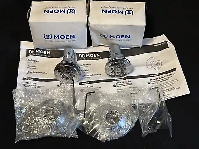 2 MOEN A501 Body Spray Shower Heads Small Wall Mount Heads CHROME POLISHED NOS • $39.99