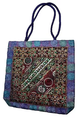 Ethnic Embroidered Handbag Tote Bag Sling Bag Shoulder Bag Banjara Bag BA2272 • $19.70