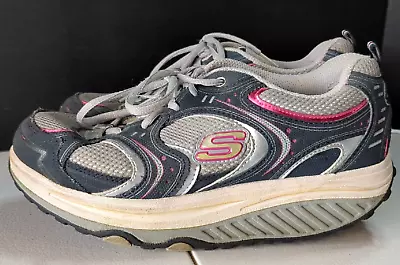 Skechers Women's Shoes Size 9 Shape Ups Gray Pink White Shape-Ups Toning Walking • $29.99