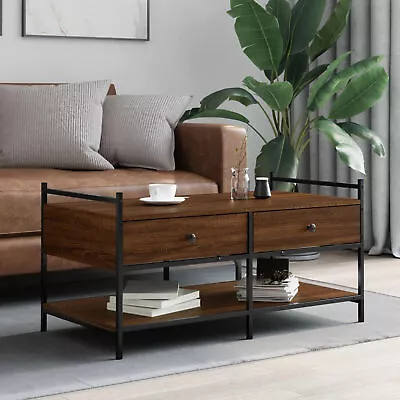 Heybb Coffee Table Brown Oak 99x50x50  Engineered Wood Century Modern M8Y8 • £86.29