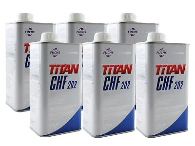 Fuchs 6 Liter TITAN CHF 202 Hydraulic Fluid 6 X 1L For Audi VW Porsche Volvo • $86.95