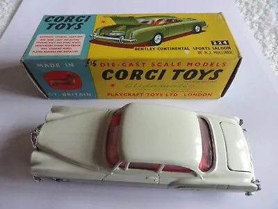 Corgi Toys Bentley Continental Model 224 Original Vehicle In Original Box • $118.23