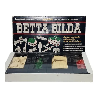 RARE 60s SEALED Early US Version Betta Bilda Builder Bricks Blocks Set#1 BB1-198 • $62.50