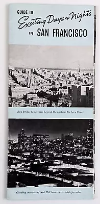 1954 San Francisco CA Day Nights Culture Parks Vintage Guide Travel Brochure • $13.99