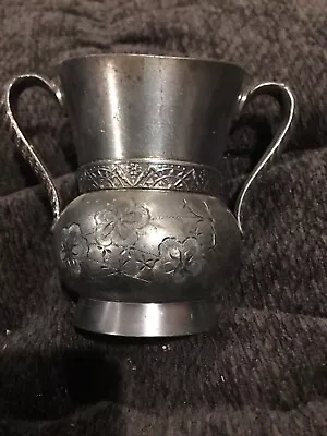 Vintage PAIRPOINT Mfg Co Quadruple Silver Plate Cup Vase Trophy Floral S 27 • $65