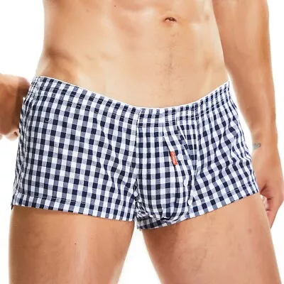 SEOBEAN Men's Low Rise Tracksuit Home Pants Casual Cotton Shorts Boxer Underwear • $5.99