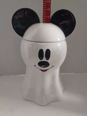 Disney Ceramic Mickey Mouse Ghost Cookie Jar (Chip On Nose) • $39.99