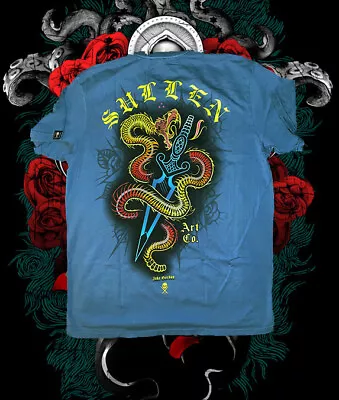 Sullen Pin Up Street Gothic Americana Tattoo Art Mens Premium Tee SHAKE SNAKE • $25.60