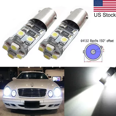 2x BAX9S H6W LED 6000K No Error Parking Light Bulbs For Mercedes Benz W210 E420 • $14.99