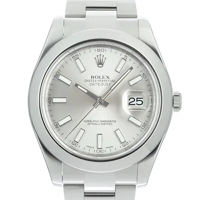 ROLEX Datejust II 116300 Silver Dial 41mm Box/Paper • $8527