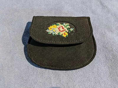 Vintage Rosary Pouch Petit Point Embroided Western Gernamy • $14.63