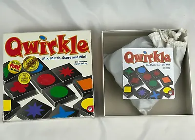 Qwirkle Board Game (Wooden Tiles In Great Condition!) [Very Used Box / Bag] • £2.85