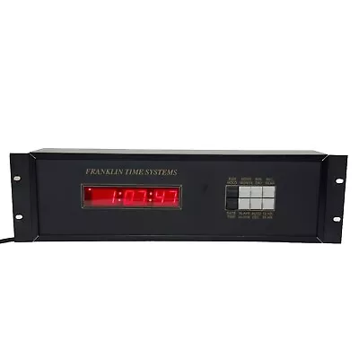 Franklin Time Systems Digital Master Clock Quartz F Rack Mount For 24v System • $224.99