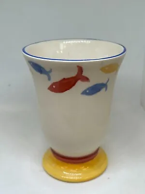 Laura Ashley Hand Made Hand Painted Small Fish Colourful Bud Vase 4.5   #LH • £6.85