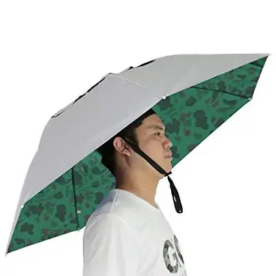 NEW-Vi Fishing Umbrella Hat Folding Sun Rain Cap Adjustable Multifunction Outdo • $15.18