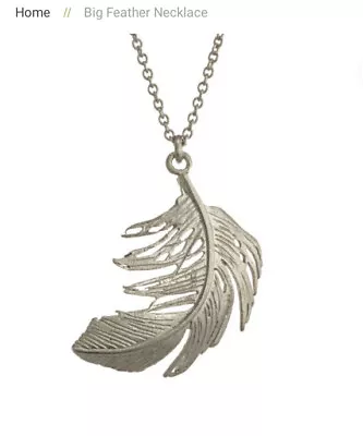 Alex Monroe - 925 Silver Big Feather Necklace  £126 + Little Hook Earrings  £108 • $242.04