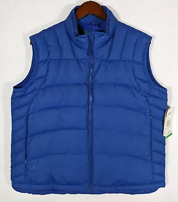 Cabelas Premier Northern Goose Down Vest 650 Puffer Gorpcore Blue Mens L New • $58