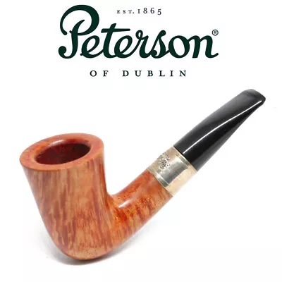 NEW Peterson Natural Outdoor Series Calabash -  Short Stem Silver Band Pipe • £132.99