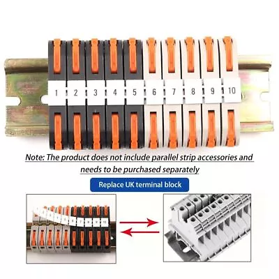 Quick Cable Connector Terminal Block Wiring Compact Splicing Din Rail 1 To 100Pc • $9.74