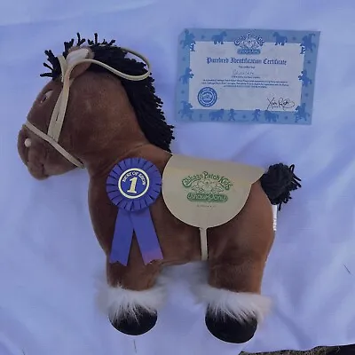 1984 Vintage Cabbage Patch Show Pony Brown Horse Blue Ribbon Great! • $29.98