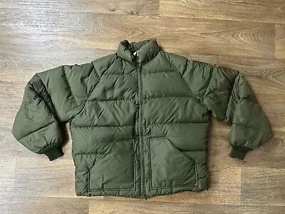 Vintage Walls Blizzard-Pruf Green Puffer Down Jacket Coat Mens Sz Large • $70