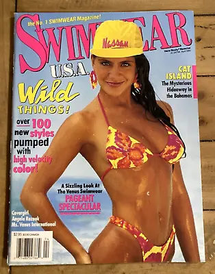 ANGELA RAZOOK New Body SWIMWEAR USA Magazine April 1992 Venus Swimsuits American • $99.88