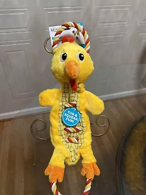 Outward Hound 18  Ropiez Chicken K9 Dog Toy W/Squeaker/Rope & Tag Fun New 20” • $19.99