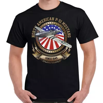 P-51 Mustang Stars And Stripes Men's T-Shirt • $24.20