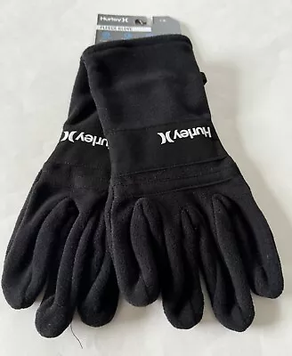 Hurley Fleece Gloves Mens Black Large XL • $22