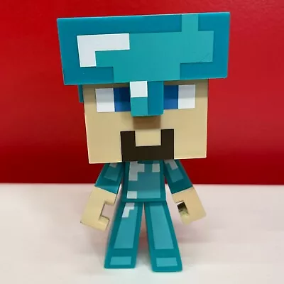 Minecraft Notch Vinyl Armored Steve 6  Figure Diamond Edition By Mojang Jinx • $7.79