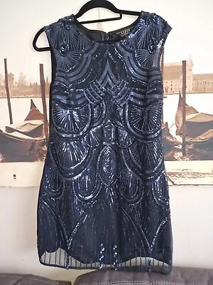 £3 • Buy Lipsy Black Eye Catching Sequin Detailing Dress Size 12 Worn Once