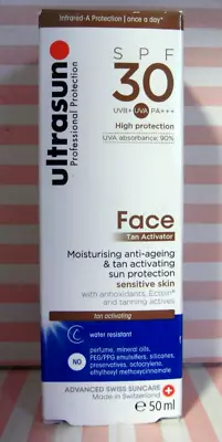 Ultrasun Tan Activator High Sun Tan Protection For The Face Spf30 50ml • £13.95