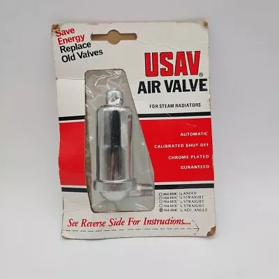 USAV Air Valve # 1986 For Steam Radiators NOS NEW #64-884C 1/8 ADJ Angle • $13.95