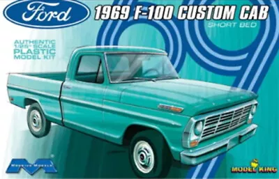 Moebius Models: 1/25 Ford F-100 Custom Cab Short Bed 1969 - Scale Model Kit • $82.99