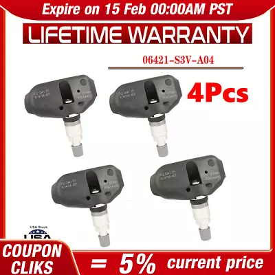 Set Of 4 Tire Pressure Sensors TPMS  06421-S3V-A04 For Honda Acura MDX RL TL • $31.99