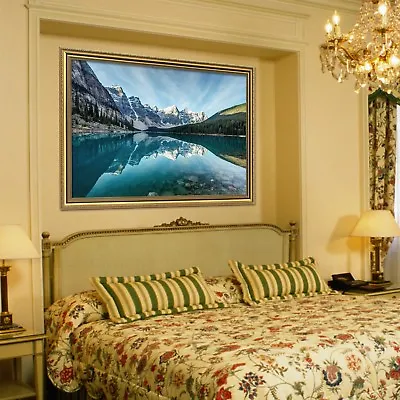 $99.99 • Buy 3D Mountain Lake Forest 8 Framed Poster Home Decor Print Painting Art WALLPAPER