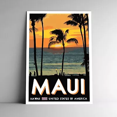 Maui Travel Poster / Postcard Hawaii United States USA Multiple Sizes • $5.99