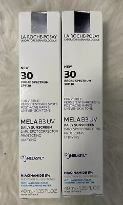 LA ROCHE POSAY Lot Of 2- MELA B3 UV DAILY SUSNCREEN SPF 30 1.35FL. OZ NIB 9/2025 • $38