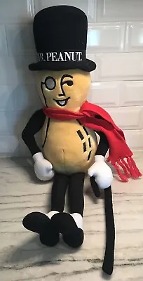 Mr. Peanut Planters Plush Stuffed Animal Red Scarf Cane Collectible 1991 Vintage • $29.98