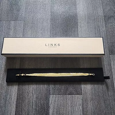 Links Of London Gold Vermeil Essentials Silk Bracelet | New In Box • £35