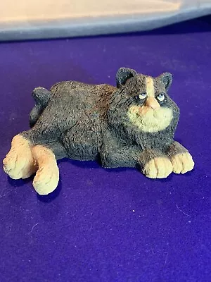 Frumps Cat Statue Vintage Black And Tan Cat Figurine • $15