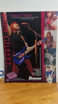 Ibanez Paul Gilbert Guitar Anniversary Guitar Print Ad 11 X 8.5  B2 • $4