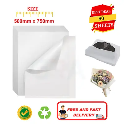 50 White Tissue Paper Clothes Wrapping Art Craft Acid Free Large 20 X30  Sheets • £4.27