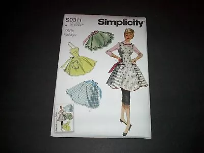 Simplicity Pattern 9311 Misses' Vintage 1950s Aprons In Four Great Styles S~L UC • $5.75