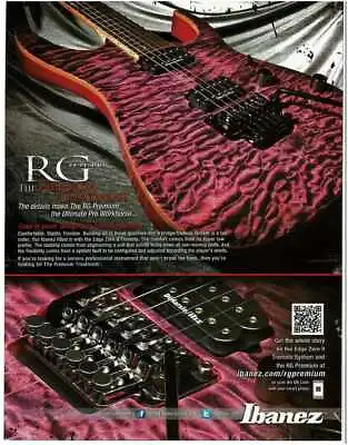 2011 IBANEZ RG Premium Electric Guitar High Voltage Violet Magazine Ad • $8.95