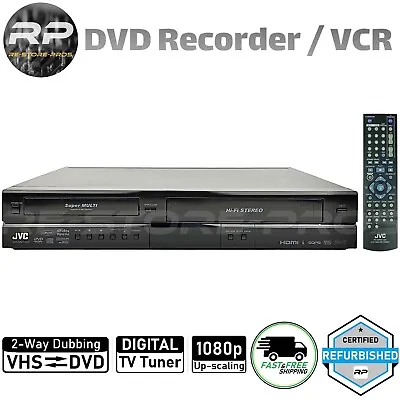 JVC DR-MV150B DVD VCR Combo Player VHS To DVD Recorder HDMI 1080p Digital Tuner • $349.99