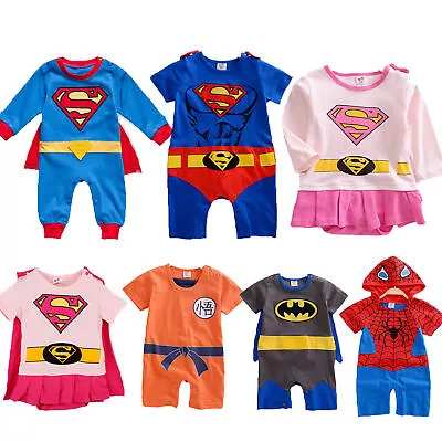 Kid' Toddler Baby Boys Girls Superhero Costume Jumpsuit Romper Cosplay Halloween • $20.29