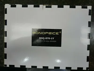 Monoprice Caliber 2-Way Fiber In-Wall Speakers - 8 Inch (Pair) Titanium Tweeters • $89.99