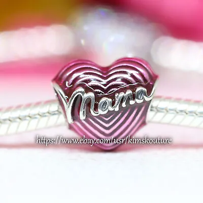 $29.90 • Buy Authentic Pandora Radiating Love Mama Heart Sterling Silver 791505C01 Charm
