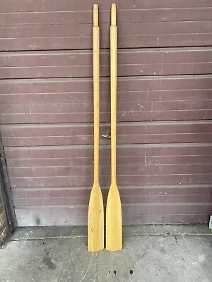 $169.99 • Buy Vintage Wooden OARS 72” Long Old Estate Find Oars PADDLES Boat Canoe Rowing
